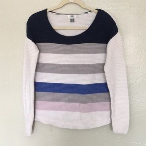 Multicolor Knit Striped Sweater